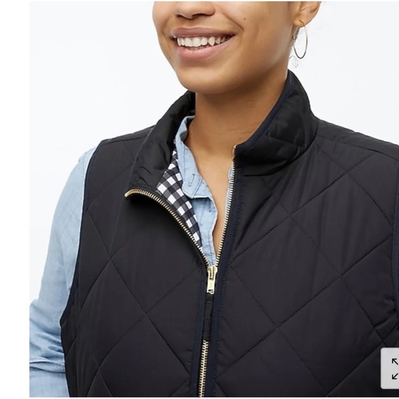 J. Crew Excursion Quilted Puffer Vest Pockets Zip Front Winter Megan Markle - Picture 5 of 15